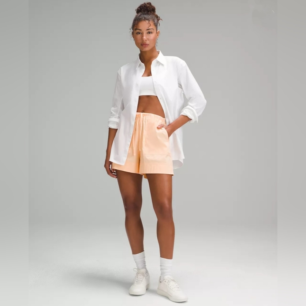 Lululemon Cotton-Blend Poplin‎ High-Rise Short 4"